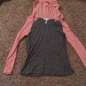 Pink and Grey Long Sleeved Shirt/Hoodie